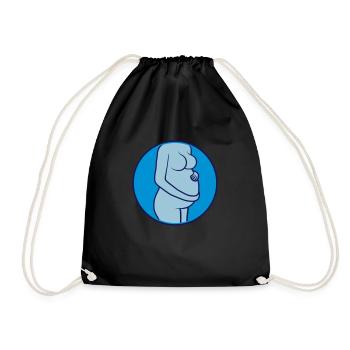 Mom Pregnant Woman Belly - Drawstring Bag - black - Front