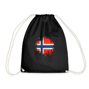 Norway Norway Oslo scandinavia viking - Drawstring Bag - black - Front