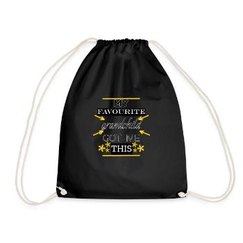 My Favourite Grandchild Got Me This - Drawstring Bag - black - Front