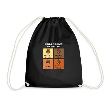ce que je fais durant mon temps libre sanglier - Sac de sport léger - noir - Devant