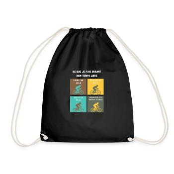 ce que je fais durant mon temps libre vélo - Sac de sport léger - noir - Devant