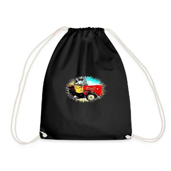 Tractor - Drawstring Bag - black - Front
