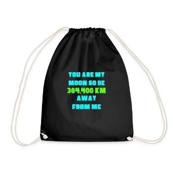 Drôle de typographie lunaire - Sac de sport léger - noir - Devant