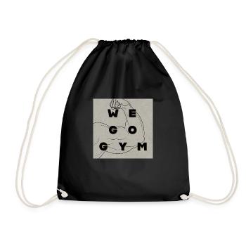 We go gym Design - Drawstring Bag - black - Front