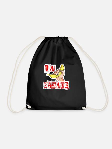 Banane - Turnbeutel - Schwarz