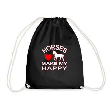 Cheval - Sac de sport léger - noir - Devant