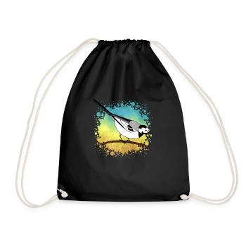 Bird - Drawstring Bag - black - Front