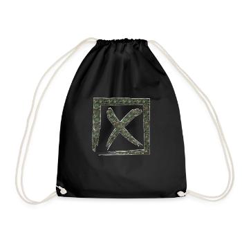 Forme de symbole typographie lettre Alphabet X - Sac de sport léger - noir - Devant