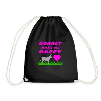 Âne - Sac de sport léger - noir - Devant
