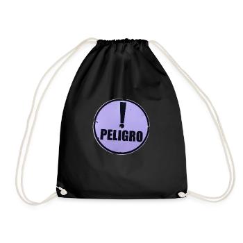 PELIGRO- COOLES DESIGN - Turnbeutel - Schwarz - Vorne