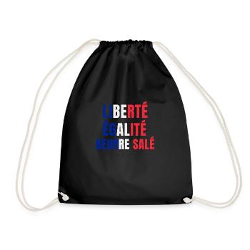 Liberté égalité beurre salé - Sac de sport léger - noir - Devant