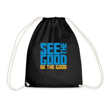 see the good quote - Drawstring Bag - black - Front