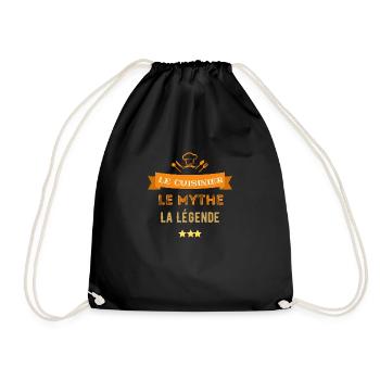 le cuisinier le mythe la légende - Sac de sport léger - noir - Devant