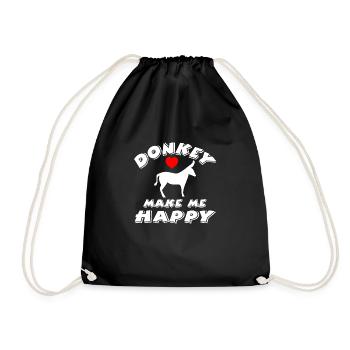 Donkey - Drawstring Bag - black - Front