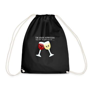 The Grape Depression - Drawstring Bag - black - Front