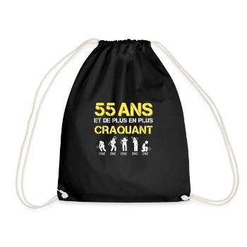 55 Ans Cadeau Anniversaire Homme Cinquantaine - Sac de sport léger - noir - Devant