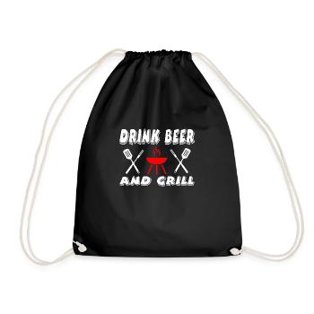 Grill - Drawstring Bag - black - Front