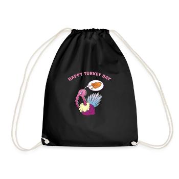 Happy Thanksgiving - Drawstring Bag - black - Front