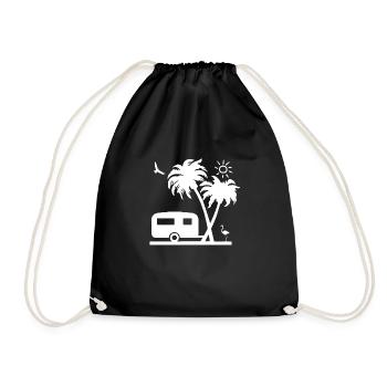 Camping - Drawstring Bag - black - Front