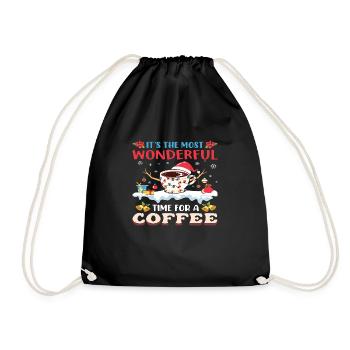 It´s the most Wonderful Time for a Coffee - Turnbeutel - Schwarz - Vorne