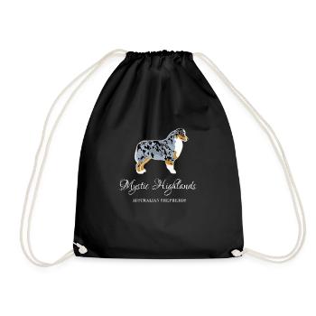Mystic Highlands Berger australien police blanche - Sac de sport léger - noir - Devant