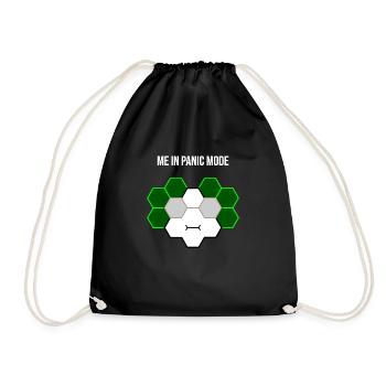 Me in panic mode - Drawstring Bag - black - Front