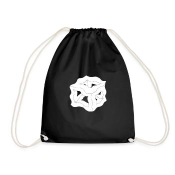 Dream Cube or White Plato - Drawstring Bag - black - Front