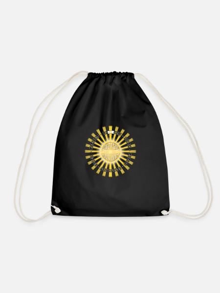 Solar wheel ReICHhat I gains energy - Drawstring Bag - black