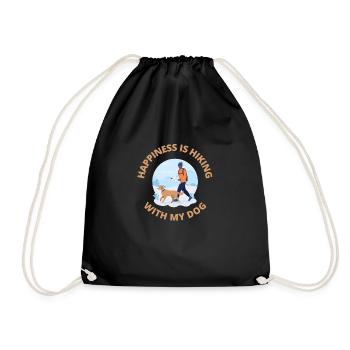 Le bonheur est une journée passée à faire de la randonnée avec mon chien - Sac de sport léger - noir - Devant