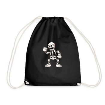 Squelette en colère - Sac de sport léger - noir - Devant