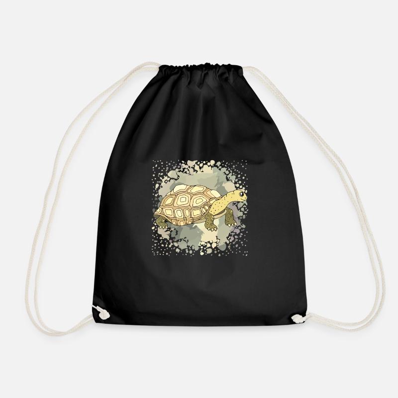 Tortoise - Drawstring Bag - black