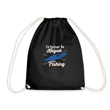 Je préfère pêcher en kayak - Sac de sport léger - noir - Devant