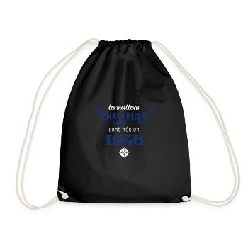 Anniversaire chasseur 1946 - Sac de sport léger - noir - Devant