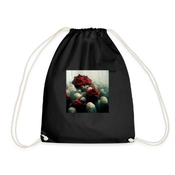 A bouquet of roses - Sac de sport léger - noir - Devant