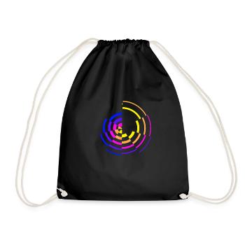 wheel - Drawstring Bag - black - Front