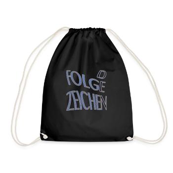 Follow the signs - Drawstring Bag - black - Front