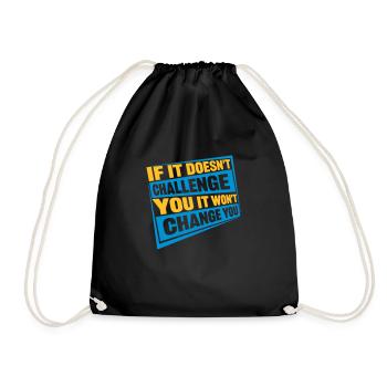 Séance d’entraînement Fitness Motivation Citation - Sac de sport léger - noir - Devant