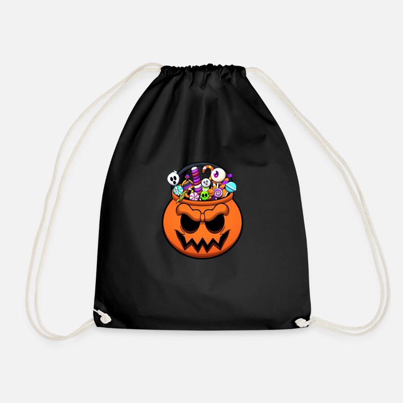 Halloween Trick oder Treat Süßigkeiten - Turnbeutel - Schwarz