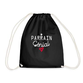 parrain génial / cadeau humour parrain - Sac de sport léger - noir - Devant