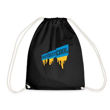 crazy sexy cool design - Drawstring Bag - black - Front