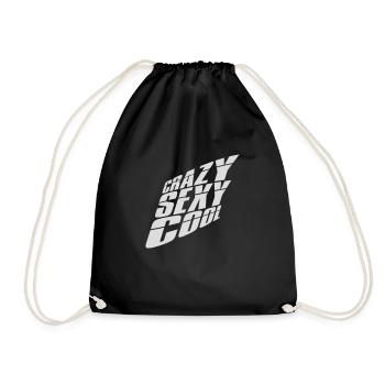 crazy sexy cool design - Drawstring Bag - black - Front