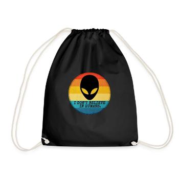Tête extraterrestre classique - Je ne crois pas aux humains. - Sac de sport léger - noir - Devant