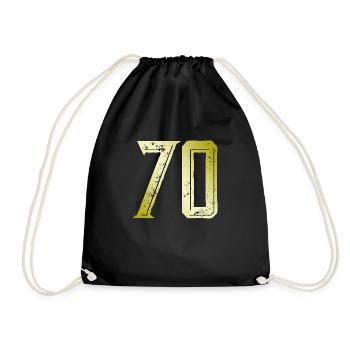 70 Zahl Symbol - Turnbeutel - Schwarz - Vorne