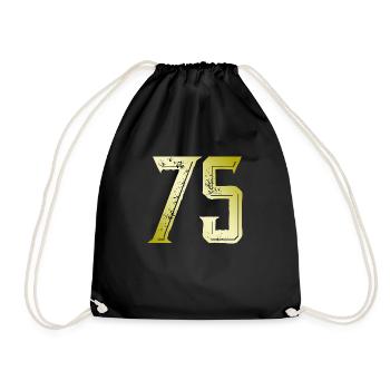 Symbole numérique 75 - Sac de sport léger - noir - Devant