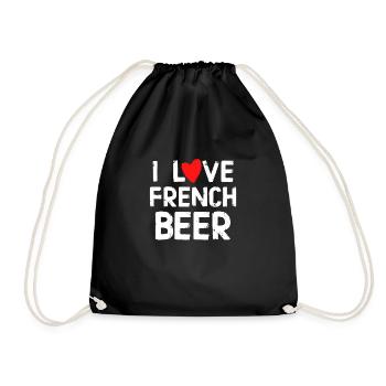 J'adore la bière française humour biere - Sac de sport léger - noir - Devant