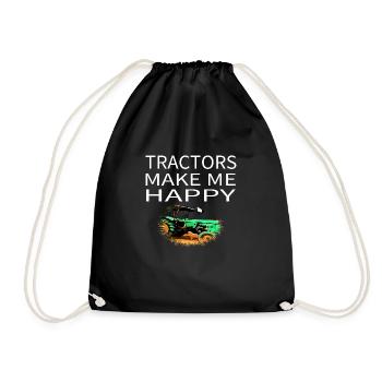 Traktor - Turnbeutel - Schwarz - Vorne