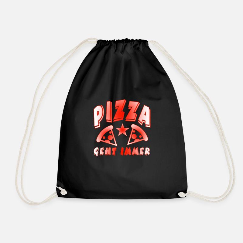 Pizza - Turnbeutel - Schwarz