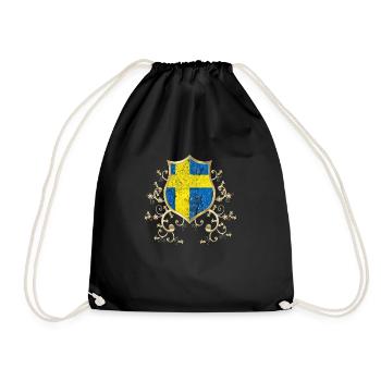 Suède Suède Viking Scandinavie Nordique Milieu de l’été - Sac de sport léger - noir - Devant