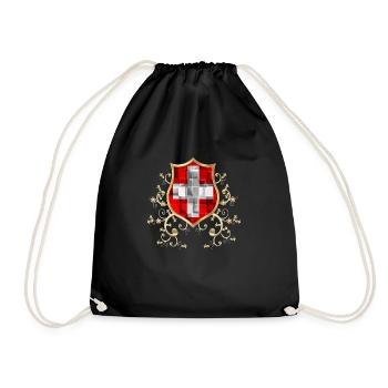 Suisse Drapeau Europe Suisse suisse - Sac de sport léger - noir - Devant