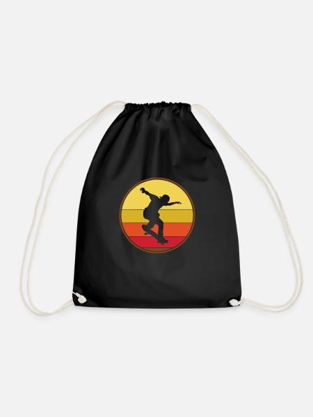 Skateboarder Skateboard Skater - Turnbeutel - Schwarz